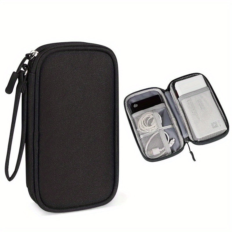 Waterproof double layers storage bag for organizing travel digital products, cables, charging accessories, passports, and documents. Perfect for Easter and Valentine's Day gifts.