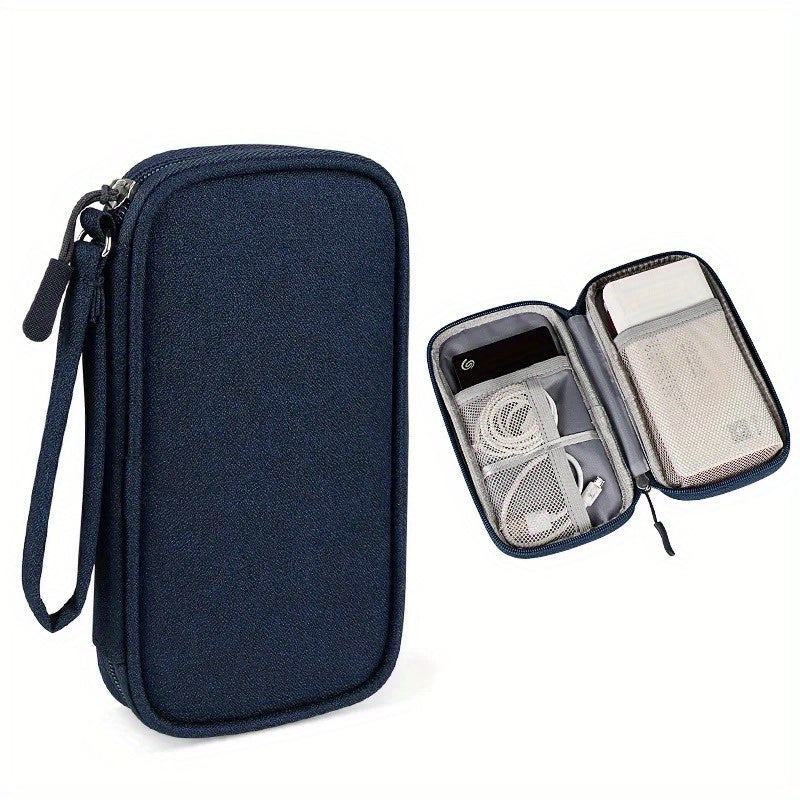 Waterproof double layers storage bag for organizing travel digital products, cables, charging accessories, passports, and documents. Perfect for Easter and Valentine's Day gifts.