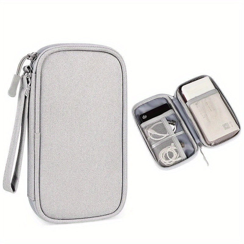 Waterproof double layers storage bag for organizing travel digital products, cables, charging accessories, passports, and documents. Perfect for Easter and Valentine's Day gifts.