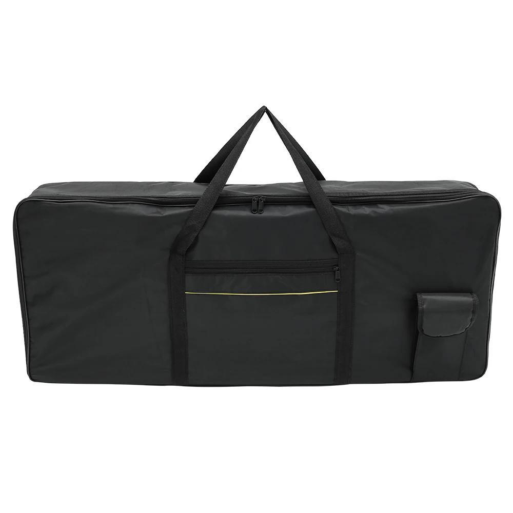 Protective storage bag for 61-key instrument keyboards, made of Oxford 600D material with thicken design. Portable, waterproof, and suitable for electronic organs.