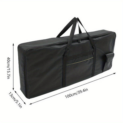 Protective storage bag for 61-key instrument keyboards, made of Oxford 600D material with thicken design. Portable, waterproof, and suitable for electronic organs.