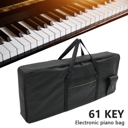 Protective storage bag for 61-key instrument keyboards, made of Oxford 600D material with thicken design. Portable, waterproof, and suitable for electronic organs.