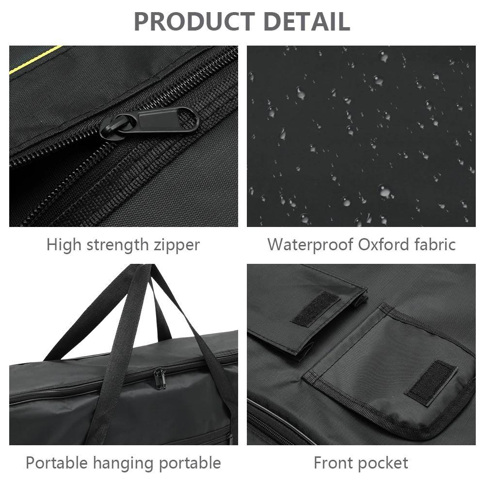 61-klavishli instrumentlar uchun himoya saqlash sumkasi, Oxford 600D materialidan tayyorlangan, qalin dizaynga ega. Portativ, suv o'tkazmaydigan va elektron organlar uchun mos keladi.