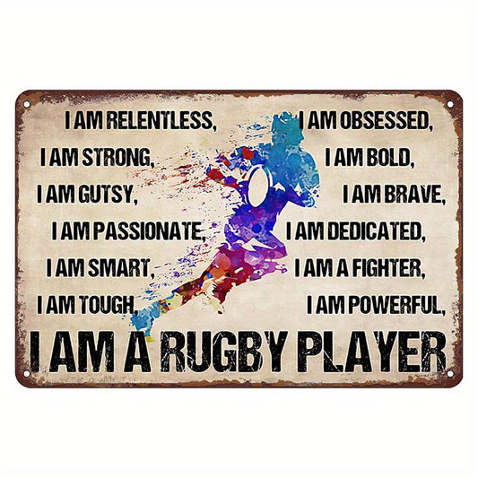 Retro Metal Tin Sign: Perfect Gift for Rugby Players! Funny Wall Art Poster for Home Décor