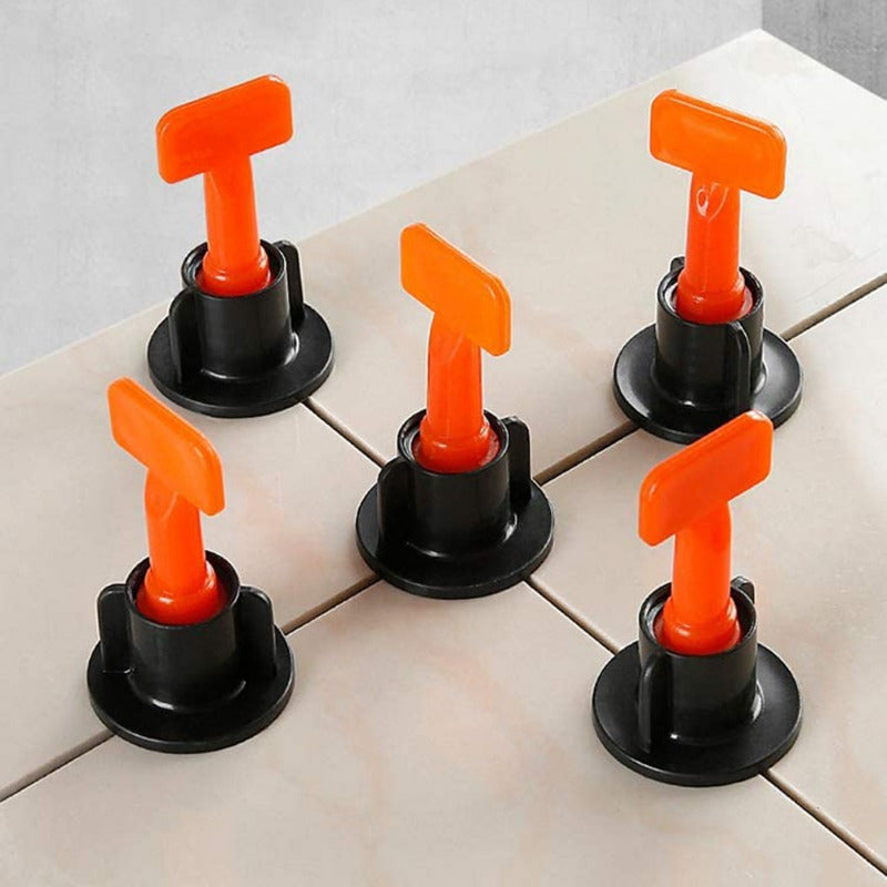 126-piece set of Reusable Tile Leveling System with Replaceable Needle Pin for Wall and Floor tiles, includes Leveler Spacer Wedge Crossers Tool, Locator Plier