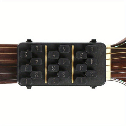 Convenient guitar chord trainer for 96.52-104.14cm folk guitars, with chord chart for easy learning and enhanced playing comfort.