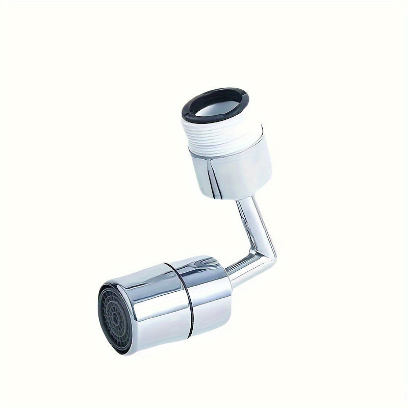 Rotating faucet sprayer attachment for kitchen sink with adjustable tap head and water-saving nozzle. Adapter included for 2.21-2.39cm faucets.