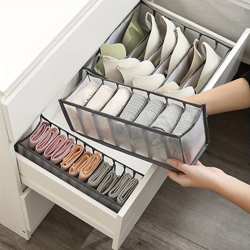 Organize your underwear drawer with these 3pcs Foldable Storage Boxes! Perfect for keeping your panties, bras, socks, and lingerie in order. Great for closet organization and makes a wonderful gift for Halloween or Christmas.