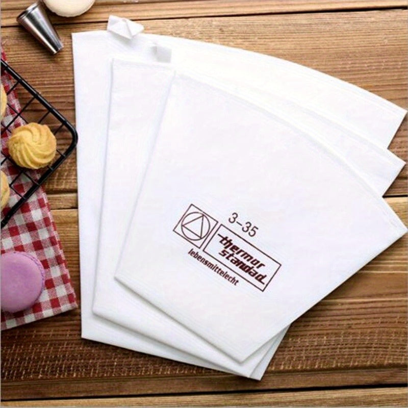 Durable Reusable Canvas Piping Bags for Cake Decorating - Versatile and Long-lasting Icing Bags for DIY Treats like Cakes, Cookies, and Chocolates - Available in White with Multiple Size Options (19.99*35.23cm, 23.01*40.01cm, 26.01*46.0cm) - Cream Piping