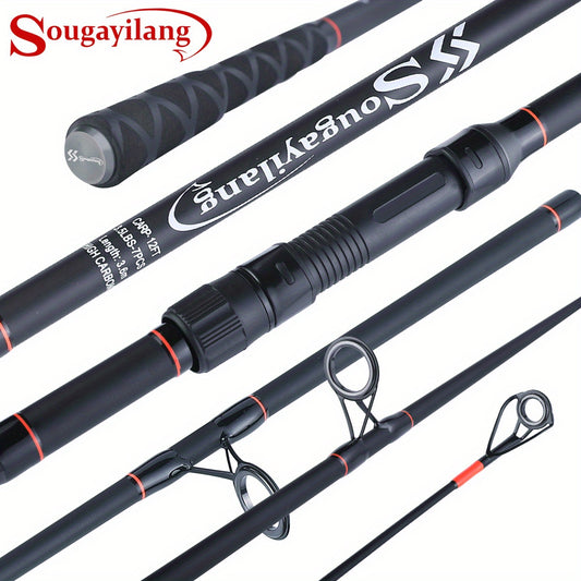 Sougayilang fishing rod for advanced anglers, made of carbon fiber, available in lengths of 3m/9.84ft and 3.6m/11.81ft. Features a comfortable handle for carp fishing.