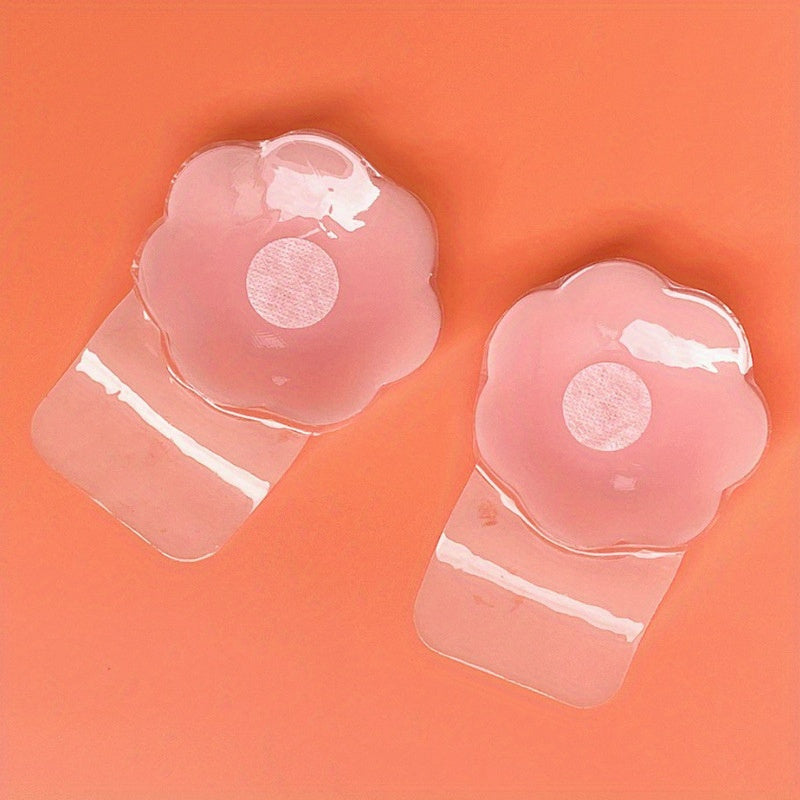 Silicone nipple covers for women's lingerie and underwear, strapless and self-adhesive.