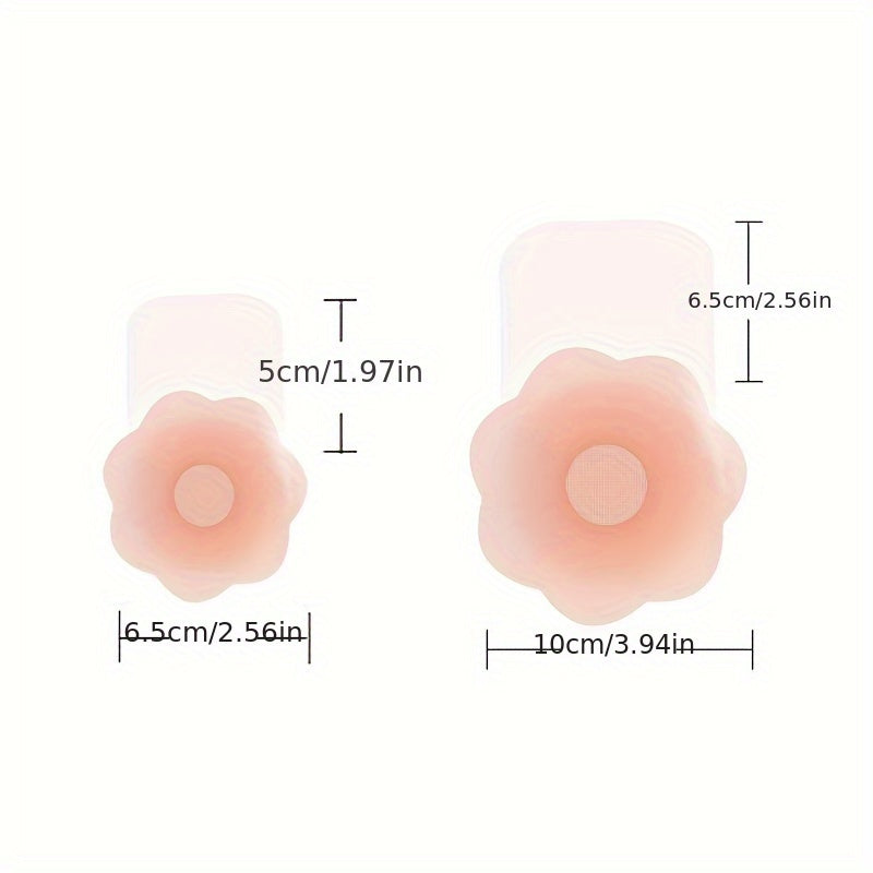 Silicone nipple covers for women's lingerie and underwear, strapless and self-adhesive.