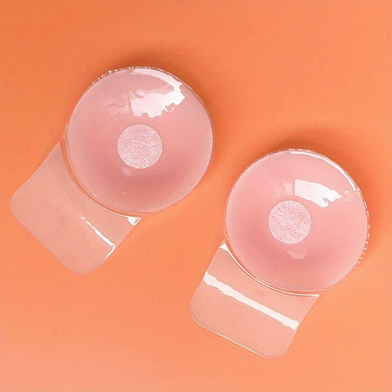 Silicone nipple covers for women's lingerie and underwear, strapless and self-adhesive.