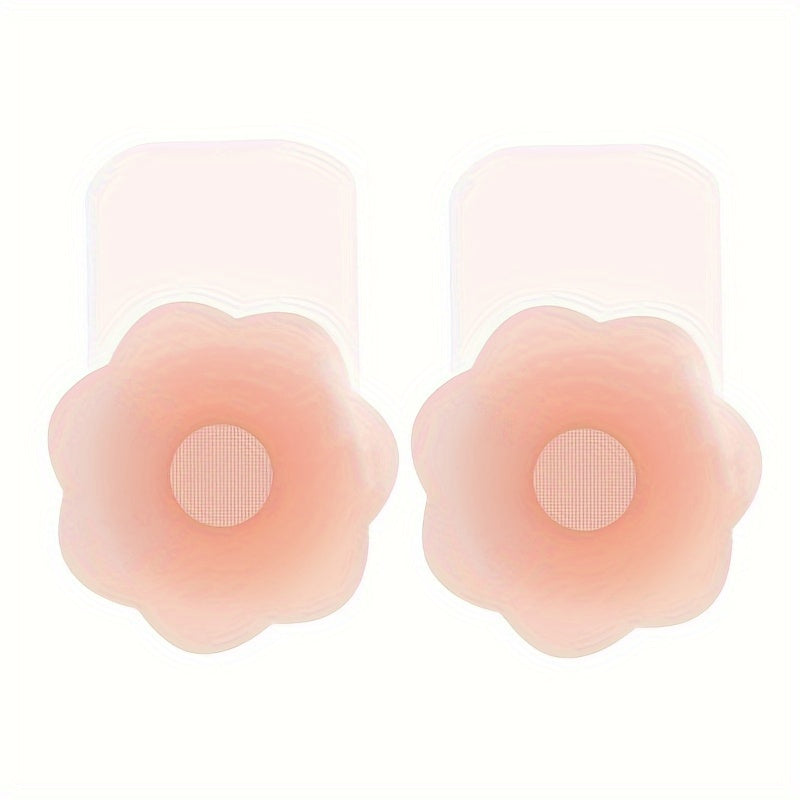 Silicone nipple covers for women's lingerie and underwear, strapless and self-adhesive.