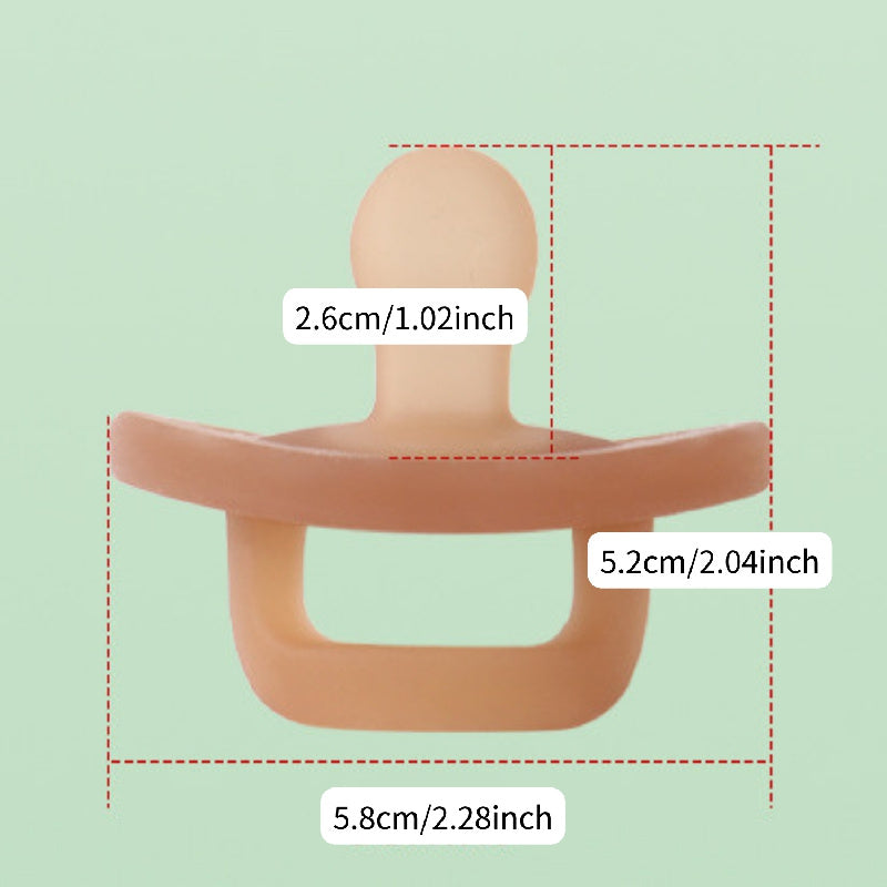 Gentle Silicone Baby Comfort Set for Day and Night - Made from Food Grade, BPA-Free Material in Light Brown - Perfect for Babies Ages 0-3 Years