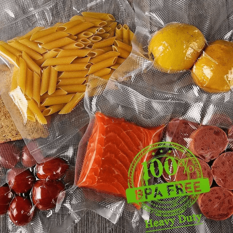 Vacuum Sealer Bags - Clear, Single-Use Pouches for Keeping Food Fresh - Ideal for Home and Restaurant Kitchens