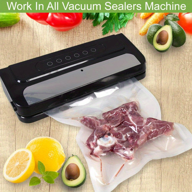 Vacuum Sealer Bags - Clear, Single-Use Pouches for Keeping Food Fresh - Ideal for Home and Restaurant Kitchens