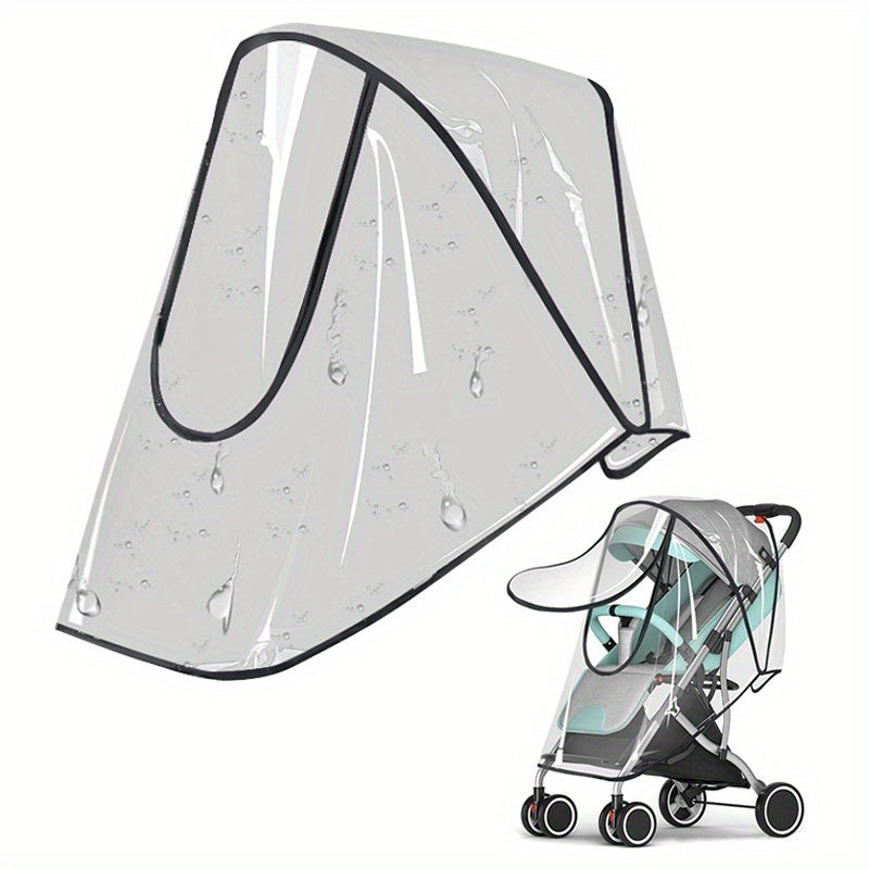 Прозрачный, дышащий и универсальный, дождевик для коляски Universal Stroller Rain Cover обеспечивает защиту от погодных условий, ветра и солнца для вашего малыша и его коляски. Этот аксессуар необходим каждому родителю в пути.