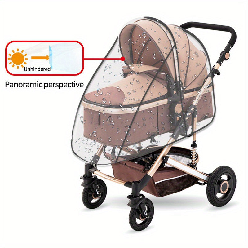 Transparent, breathable, and versatile, the Universal Stroller Rain Cover provides protection from weather conditions, wind, and the sun for your baby and their stroller. This accessory is a must-have for any parent on-the-go.