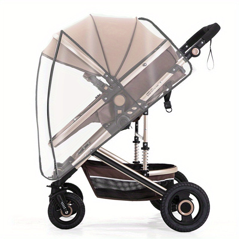 Прозрачный, дышащий и универсальный, дождевик для коляски Universal Stroller Rain Cover обеспечивает защиту от погодных условий, ветра и солнца для вашего малыша и его коляски. Этот аксессуар необходим каждому родителю в пути.