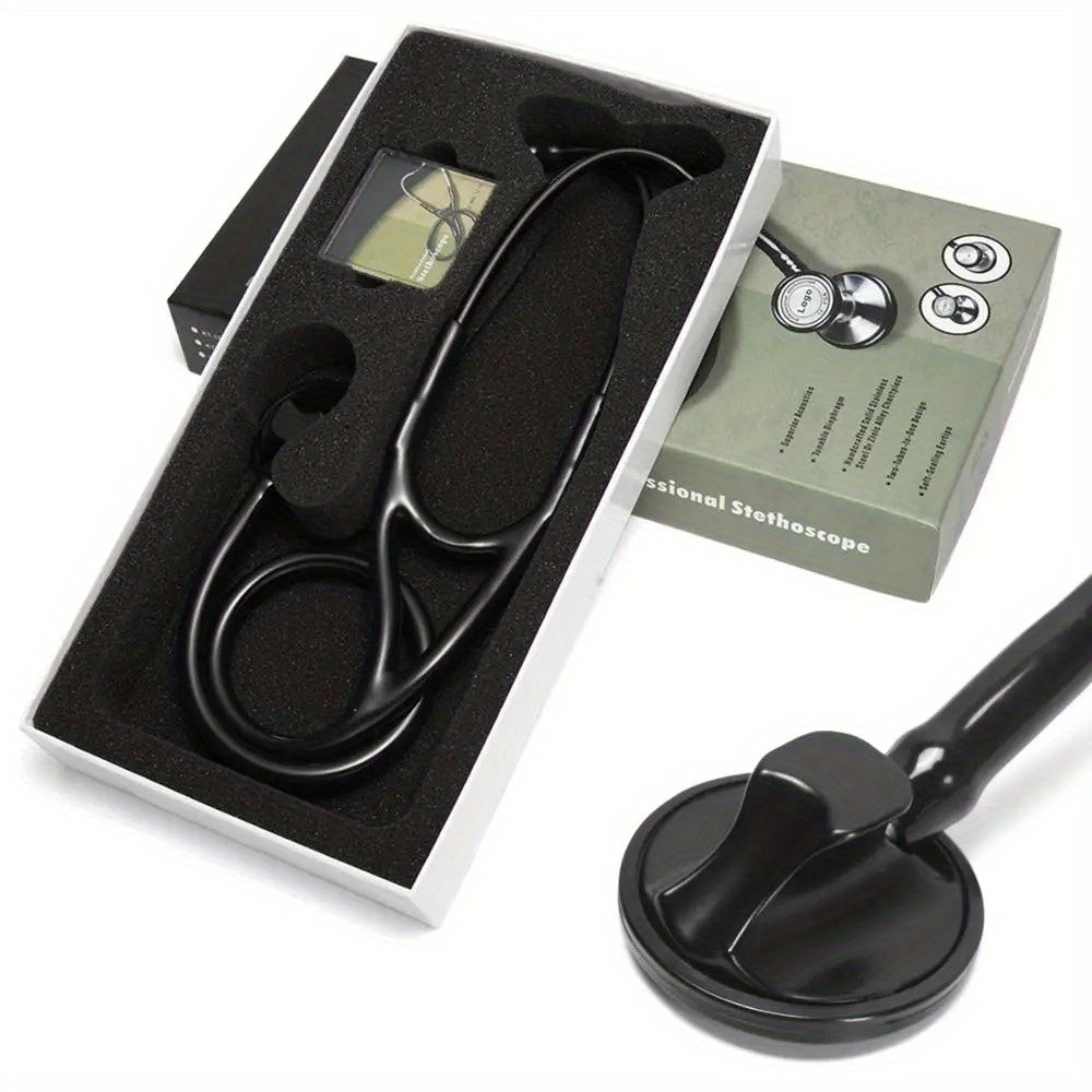 Single Head Professional Cardiology Stethoscope with Aluminum Alloy and 60.96cm Tube for Doctors, Students, and Nurses for Precision Heart and Lung Exams.