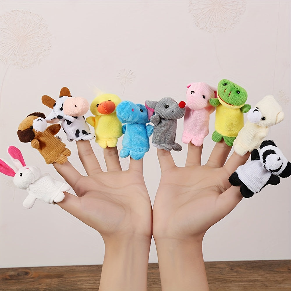 Set of finger puppets for educators and guardians to teach and tell original stories, a tool for storytelling and reading.