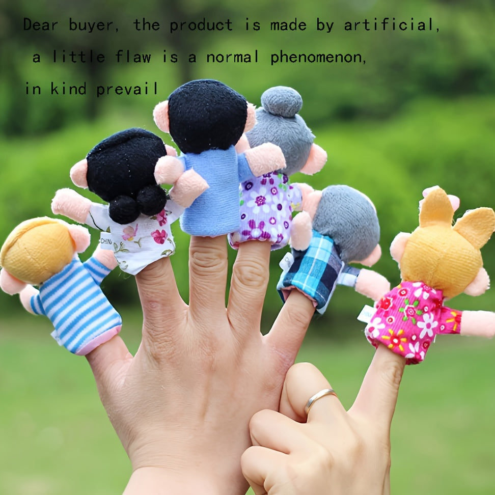 Set of finger puppets for educators and guardians to teach and tell original stories, a tool for storytelling and reading.