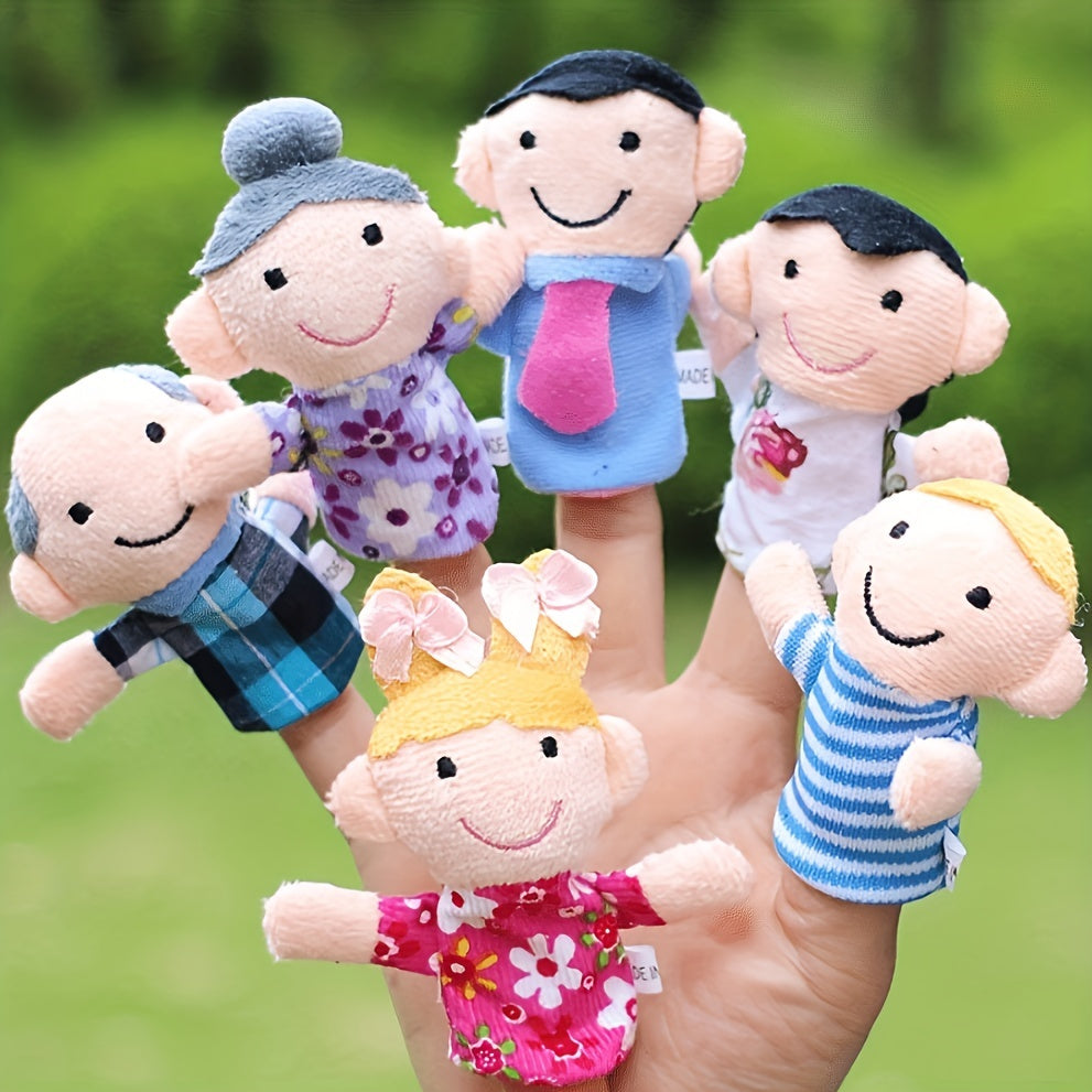 Set of finger puppets for educators and guardians to teach and tell original stories, a tool for storytelling and reading.