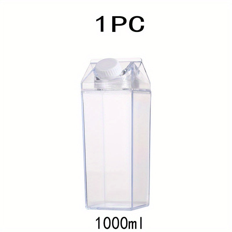 Set of milk carton design water bottle, plastic water cups for portable drinking on-the-go, ideal birthday gift