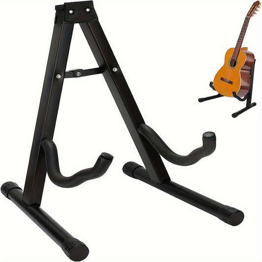 Metal A-shaped folding guitar rack stand