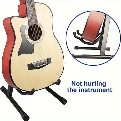 Metal A-shaped folding guitar rack stand