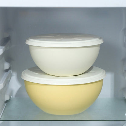 Large stainless steel salad bowl with lid for home kitchen, can be used as a mixing basin, baking bowl, or for whipping cream.