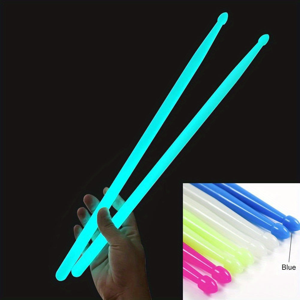 5A Fluorescent Drum Sticks for drums, jazz hammers, nylon luminous beat drumsticks for beginners and performers, drummer gifts.