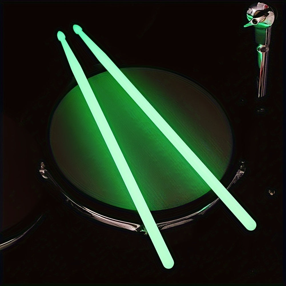 5A Fluorescent Drum Sticks for drums, jazz hammers, nylon luminous beat drumsticks for beginners and performers, drummer gifts.