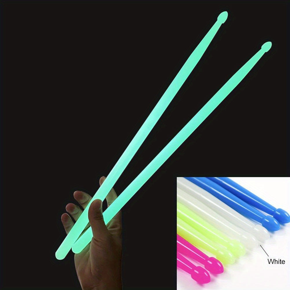 5A Fluorescent Drum Sticks for drums, jazz hammers, nylon luminous beat drumsticks for beginners and performers, drummer gifts.