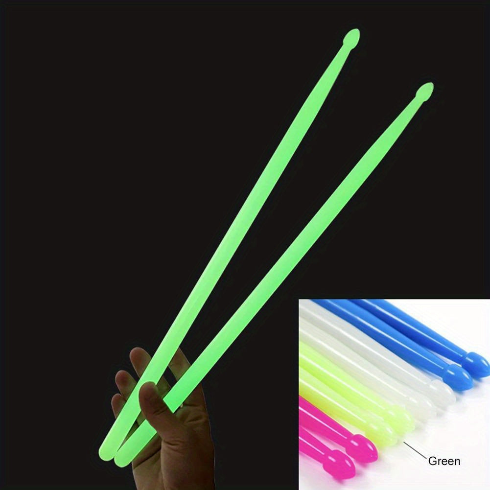 5A Fluorescent Drum Sticks for drums, jazz hammers, nylon luminous beat drumsticks for beginners and performers, drummer gifts.