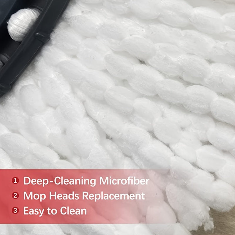 Set of 4 Spin Mop Refill Heads made of Washable Polyester Pads - Effortlessly remove Dust and Grime for both Wet and Dry Cleaning