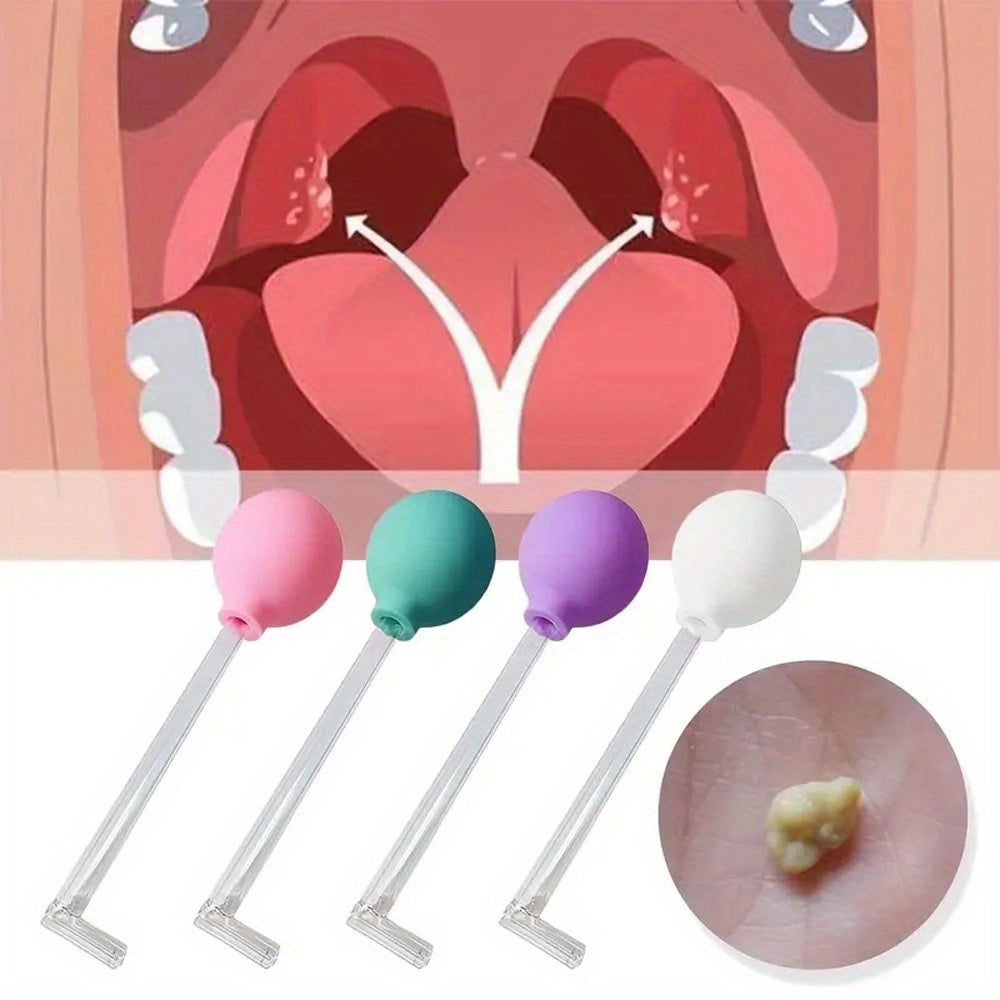 Tonsil Stone Removal Vacuum Set with PVC Suction Ball, Oral Hygiene Tool for Mouth Suction.