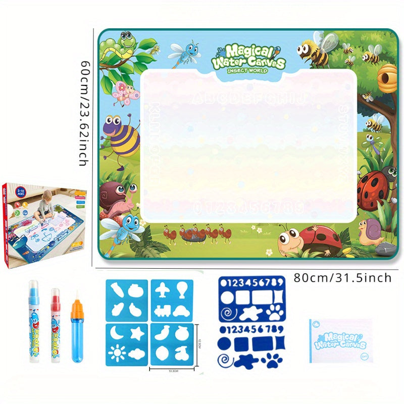 Toy puzzles, Enchanted Water Canvas, Drawing Pad, Scribble Board, Kids' Graffiti Art, Watercolor Mat, Artistic Drawing Board