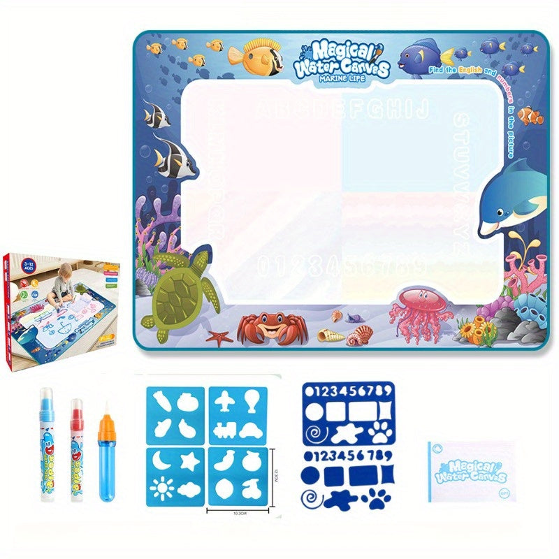 Toy puzzles, Enchanted Water Canvas, Drawing Pad, Scribble Board, Kids' Graffiti Art, Watercolor Mat, Artistic Drawing Board