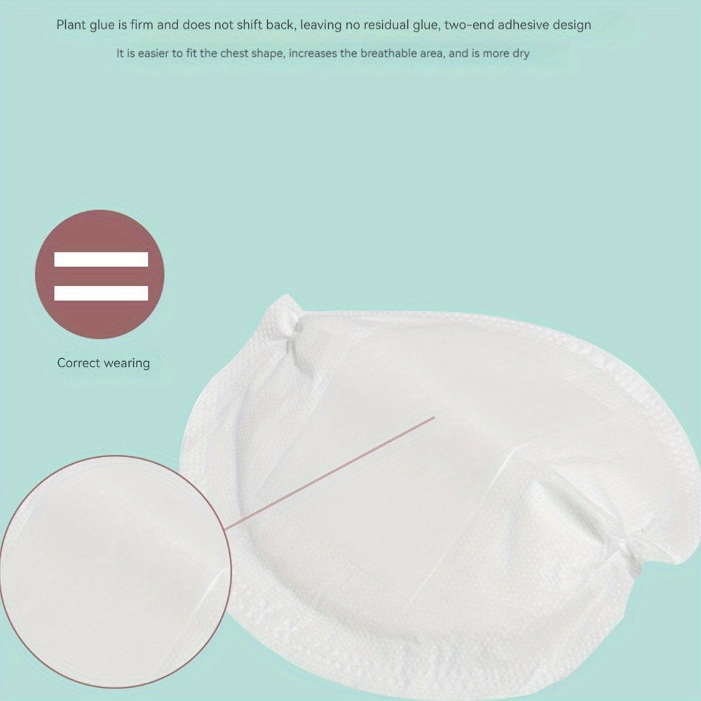 100 pieces of soft nursing pads made of cotton for comfortable wear. These disposable breast pads are designed with comfort in mind.