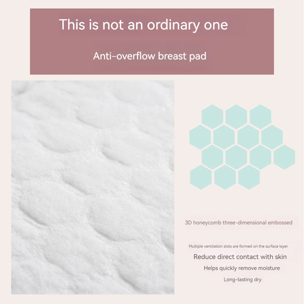 100 pieces of soft nursing pads made of cotton for comfortable wear. These disposable breast pads are designed with comfort in mind.