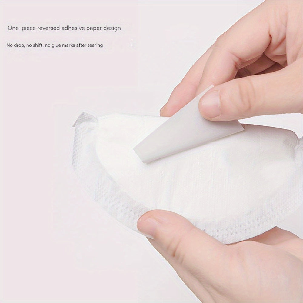 100 pieces of soft nursing pads made of cotton for comfortable wear. These disposable breast pads are designed with comfort in mind.