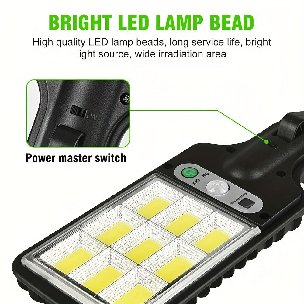 2 Solar Motion Sensor Lights with Remote Controller for Garden security and lighting.