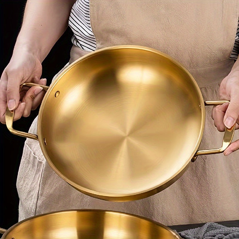 Multipurpose Stainless Steel Cooking Pot for Ramen - Ideal for Making Soup, Curry, Pasta, and Stew | Suitable for Use with Induction Cooktops