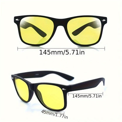 1/2pcs Yellow Lens Night Vision Glasses for Men and Women Drivers