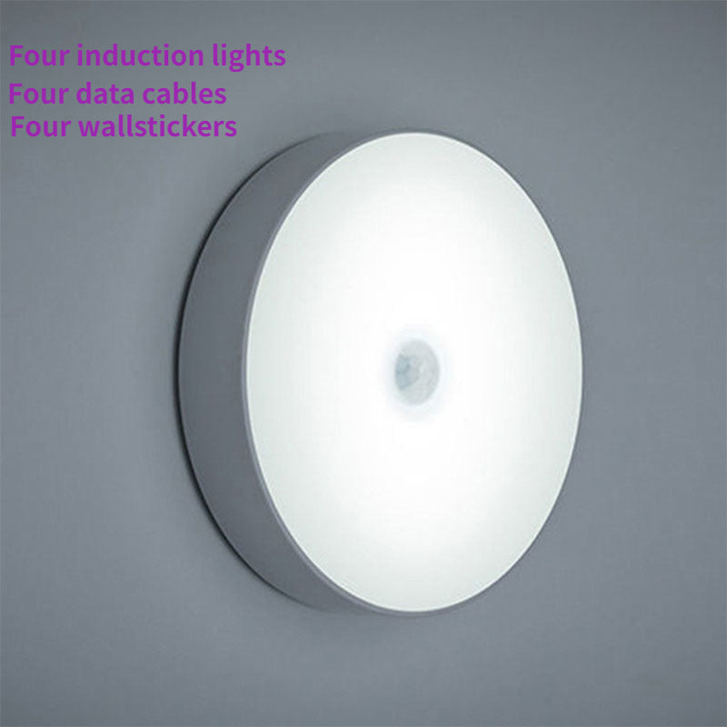 4pcs Rechargeable Motion Sensor Wall Light: Automatic Night Switch & Decorative Lighting for Kitchen & Bedroom