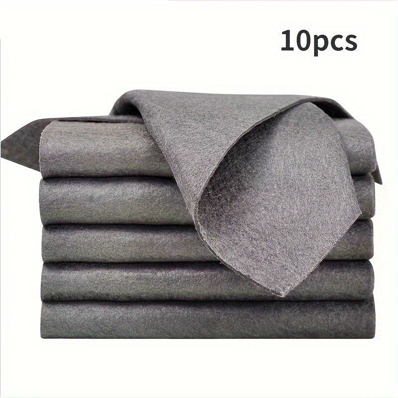 Magic Glass Wiping Rags - Pack of 2, 5, or 10. Multi-functional cloths for cleaning car glass windows and mirrors. Suitable for home and car washing, as well as household kitchen and bathroom cleaning. Made from durable microfiber material, these cloths