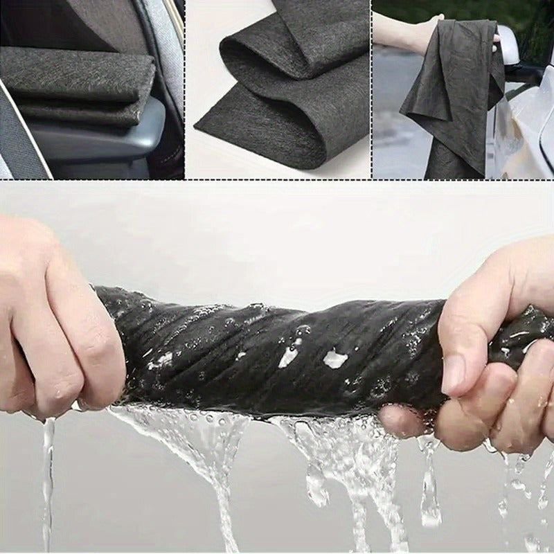 Magic Glass Wiping Rags - Pack of 2, 5, or 10. Multi-functional cloths for cleaning car glass windows and mirrors. Suitable for home and car washing, as well as household kitchen and bathroom cleaning. Made from durable microfiber material, these cloths