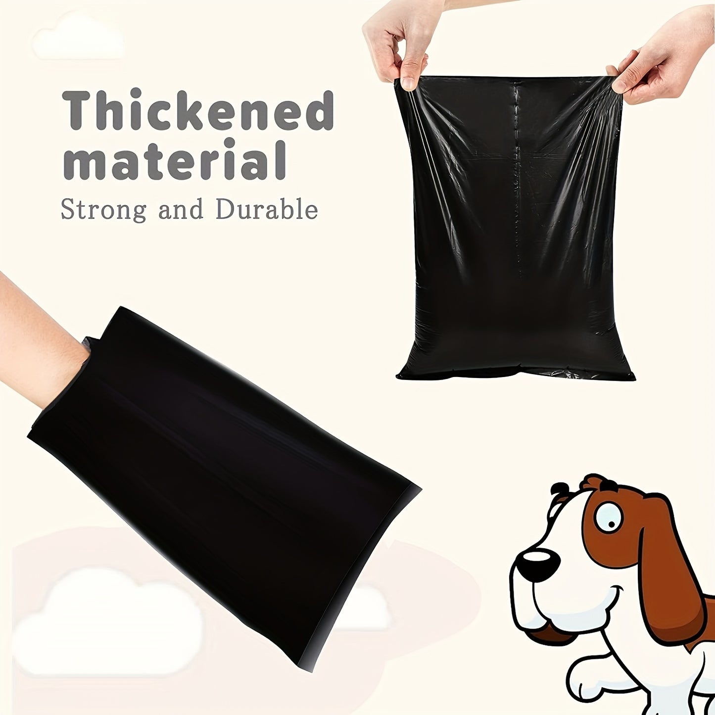 10/20 Rolls of Leak-Proof Dog Poop Bags, Thickened Pet Waste Refill Rolls, 1kg Capacity Trash Bags.